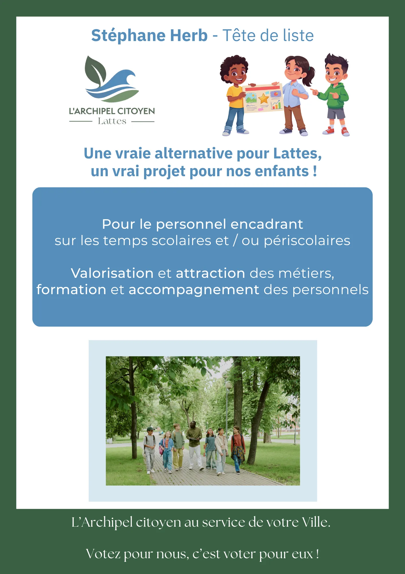 Pour le personnel encadrant sur les temps scolaires et / ou périscolaires - Valorisation et attraction des métiers, formation et accompagnement des personnels