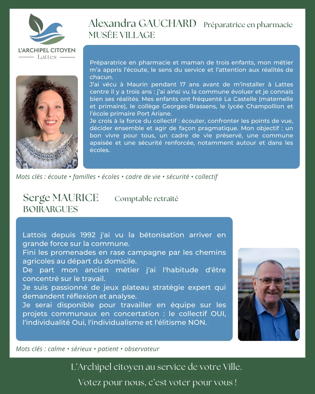 Portraits d'Alexandra Gauchard et Serge Maurice