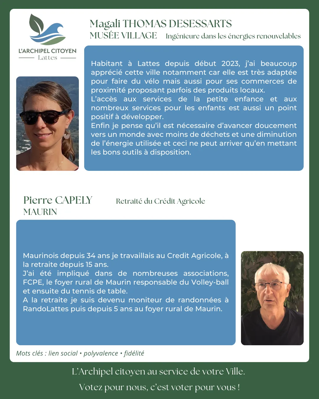 Portraits de Magali Thomas et Pierre Capely